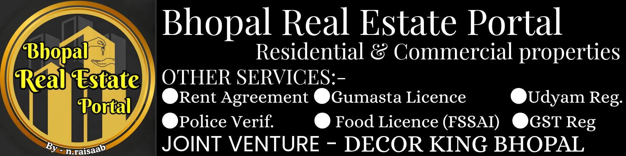 Bhopal Real Estate Portal Header